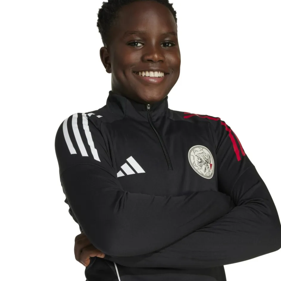 adidas Voetbalkleding*Ajax Tiro 25 trainingsshirt junior black white bold red