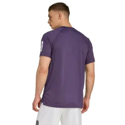 adidas Tenniskleding*Club Climacool 3-Stripes tennisshirt heren  burgundy