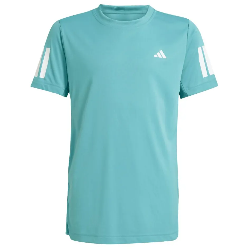 adidas Tenniskleding*Club 3-Stipes tennisshirt junior powder teal