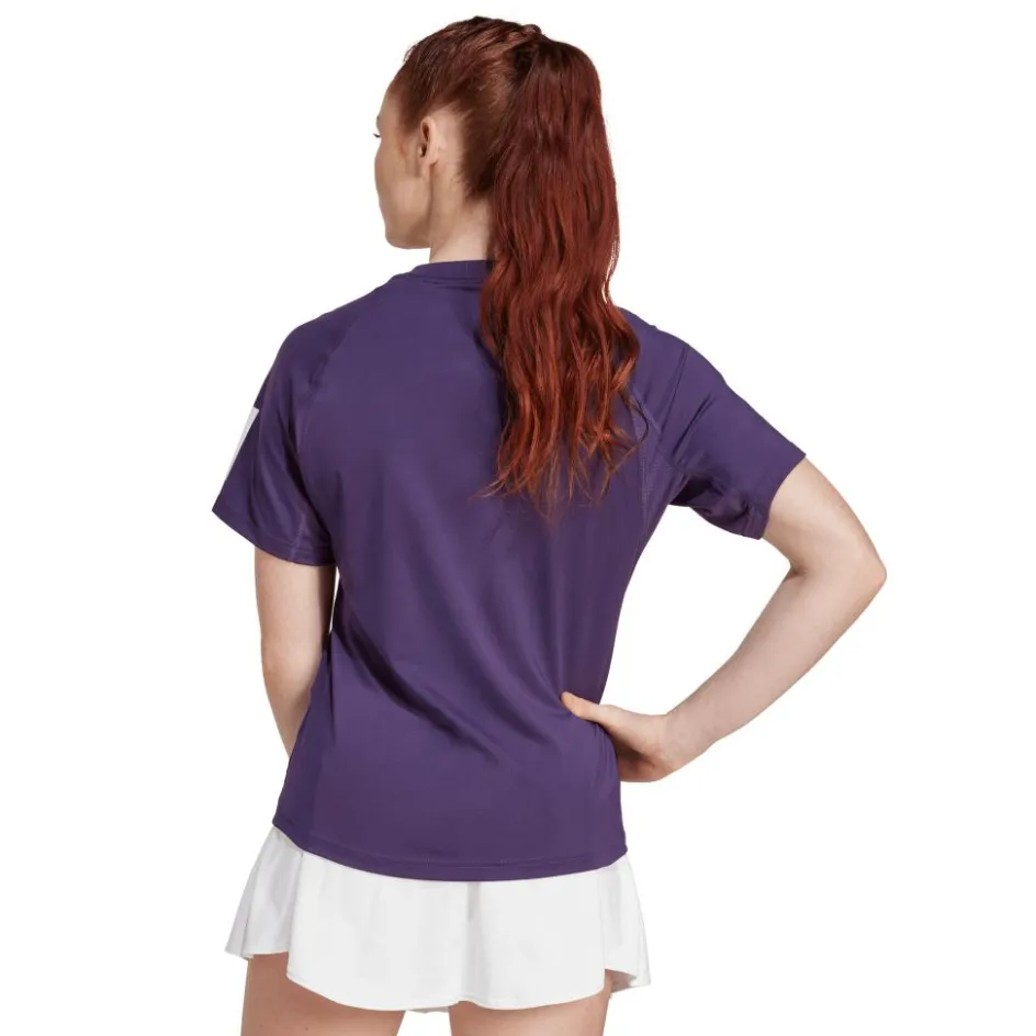 adidas Tenniskleding*Club 3-Stripes Climacool tennisshirt dames burgundy