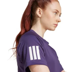 adidas Tenniskleding*Club 3-Stripes Climacool tennisshirt dames burgundy