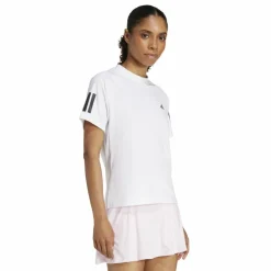 adidas Tenniskleding*Club 3-stripes tennisshirt dames white