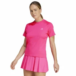 adidas Tenniskleding*Club 3-stripes tennisshirt dames lucid pink