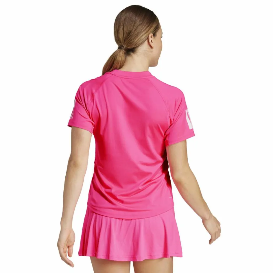 adidas Tenniskleding*Club 3-stripes tennisshirt dames lucid pink