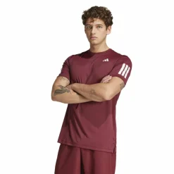 adidas Tenniskleding*Club 3-stripes tennisshirt heren shadow red