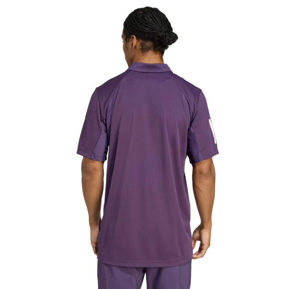 adidas Tenniskleding*Club 3-Stripes tennispolo heren aurora plum
