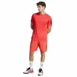 adidas Tenniskleding*Club 3-stripes tennisshirt heren semi lucid red