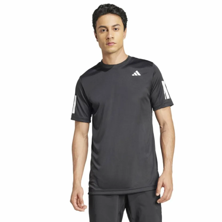 adidas Tenniskleding*Club 3-stripes tennisshirt heren black