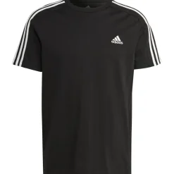 adidas Shirts, Polo's & Blouses*Essential Single Jersey 3-Stripes shirt heren black white