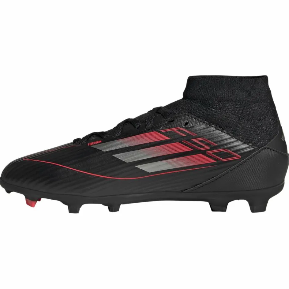 adidas Voetbalschoenen*F50 League Mid FG MG voetbalschoenen junior core black iron metallic lucid red