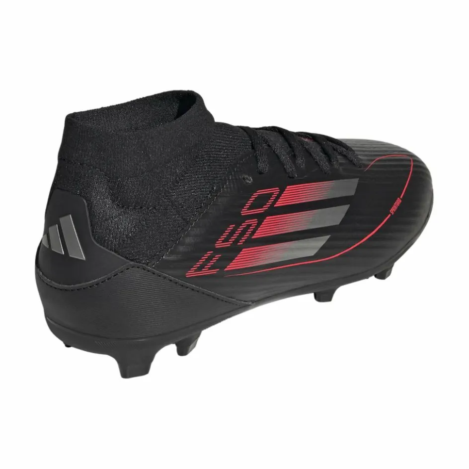 adidas Voetbalschoenen*F50 League Mid FG MG voetbalschoenen junior core black iron metallic lucid red