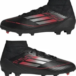 adidas Voetbalschoenen*F50 League Mid FG MG voetbalschoenen junior core black iron metallic lucid red