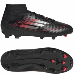 adidas Voetbalschoenen*F50 League Mid FG MG voetbalschoenen junior core black iron metallic lucid red