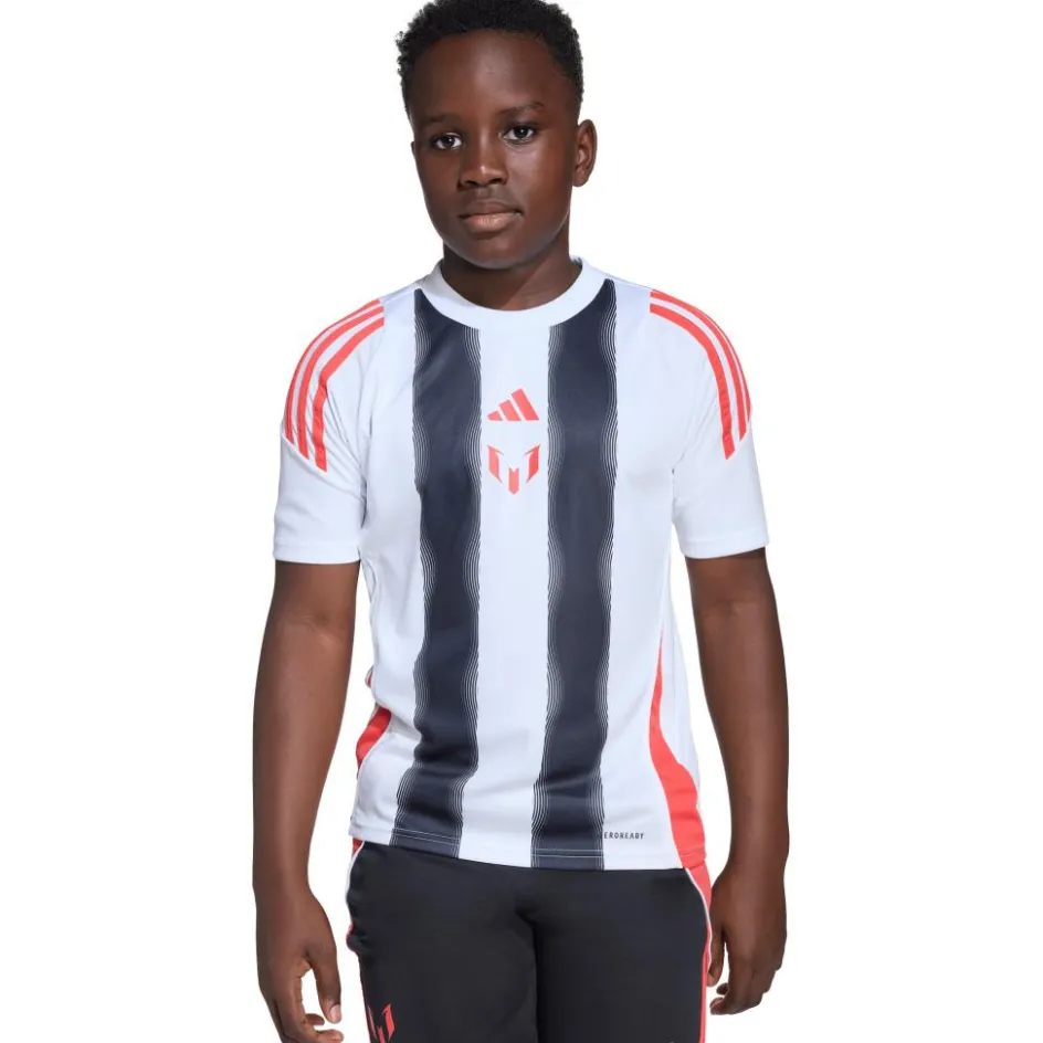 adidas Voetbalkleding*Messi voetbalshirt junior white semi lucid red