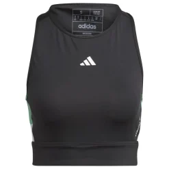 adidas Sportshirt*Techfit Colorblock Cropped Training tanktop dames  black semi court green