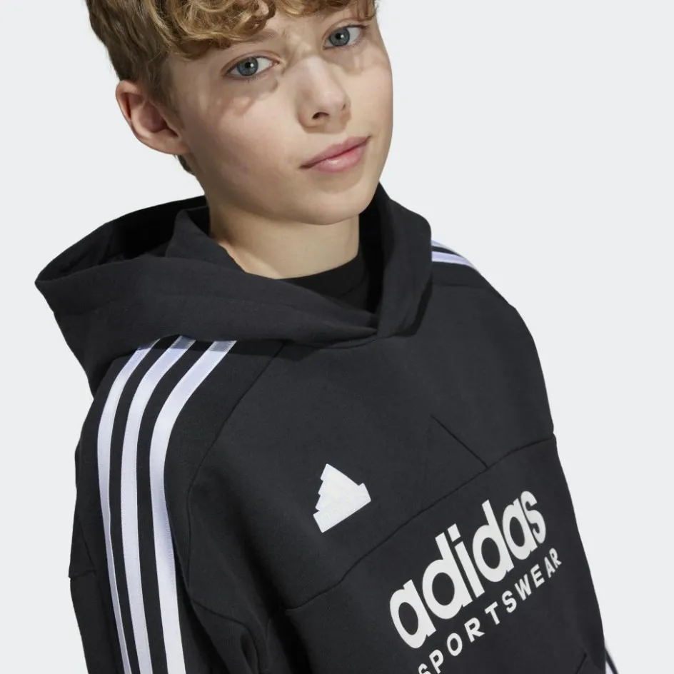 adidas Sport Trui*Tiro fleece hoodie junior black white