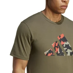 adidas Sportshirt*Train Essentials Seasonal Logo trainingsshirt  heren olive strata