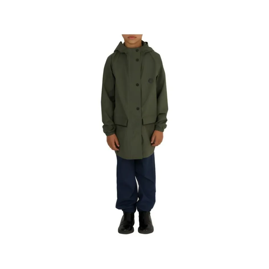 Agu Regenkleding & -Laarzen*Go Kids Parka Essential regenjas junior army green - 122 - 128