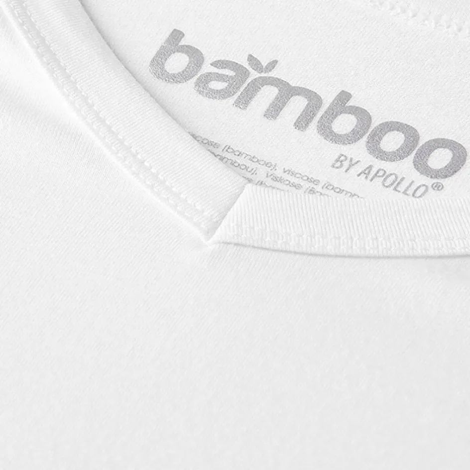 Apollo Sportondergoed*Bamboo V-hals shirt heren white 2-pack
