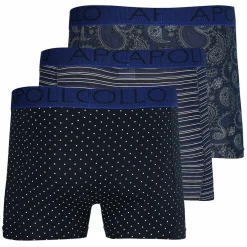 Apollo Sportondergoed*Onderbroek heren paisley blue 3-pack