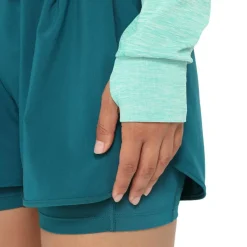 Asics Hardloopkleding*Nagino Run hardloopjack dames aurora green blue expanse