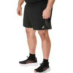 Asics Hardloopkleding*Road 5 inch hardloopbroek heren performance black graphite grey