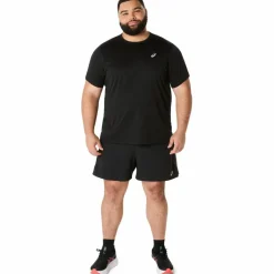 Asics Hardloopkleding*Road 5 inch hardloopbroek heren performance black graphite grey