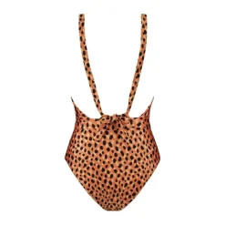 Beachlife Badpakken*Leopard Spots V-hals badpak dames