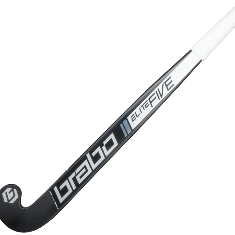 Brabo Hockeystick*Elite 5 Carbon WTB Low Bow hockeystick black white