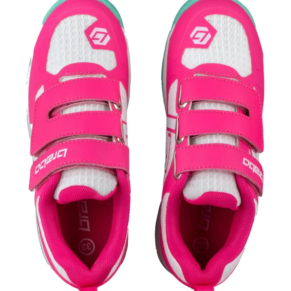 Brabo Hockeyschoenen*Force Velcro hockeyschoenen junior pink aqua