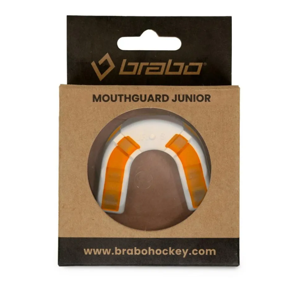 Brabo Hockey Bescherming*gebitsbeschermer junior trans orange white