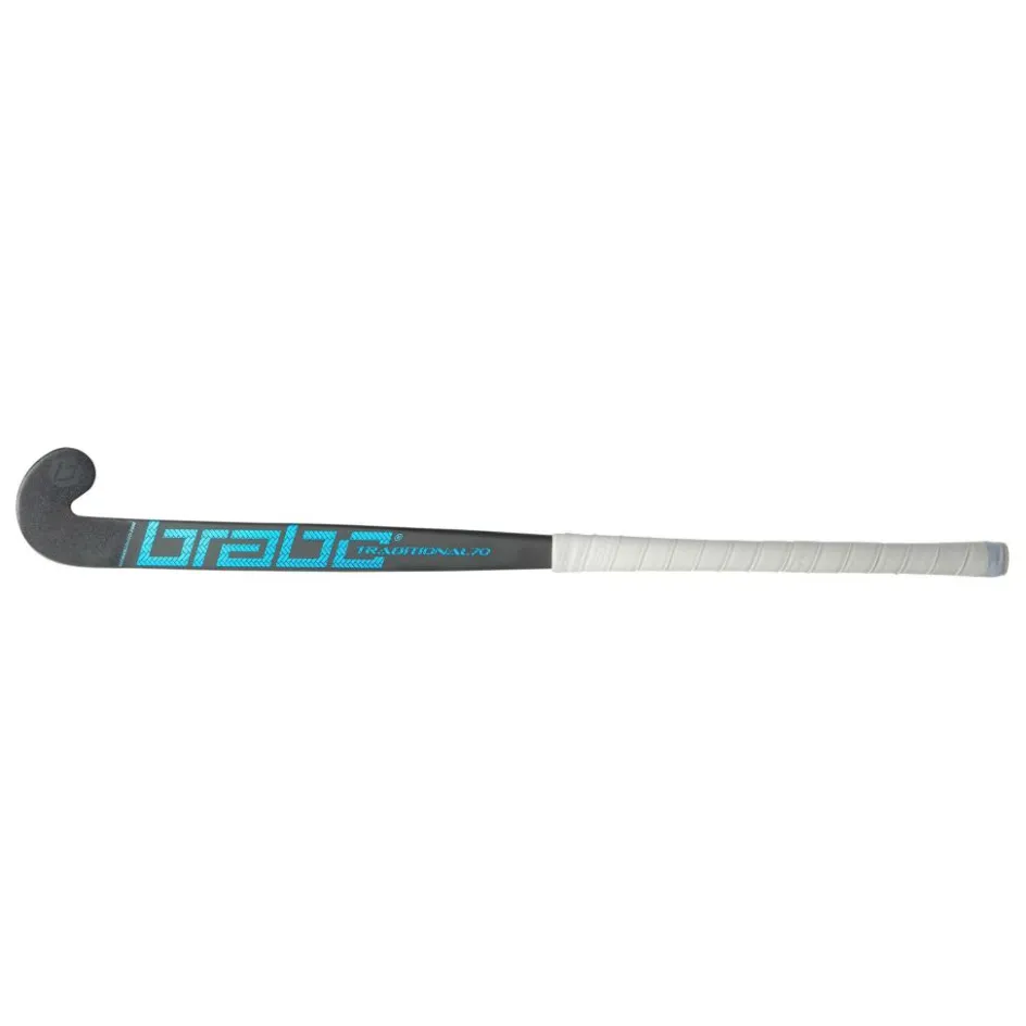 Brabo Hockeystick*IT Traditional 70 Low Bow zaalhockeystick grey agrentinian blue