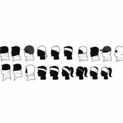 Buff Sjaals|Wintersport*Lightweight Merino Wool Tubular col solid black