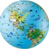 Caly Toys Buitenspelen & Spelletjes* Wereldkaart met dieren opblaasbare bal 50 cm