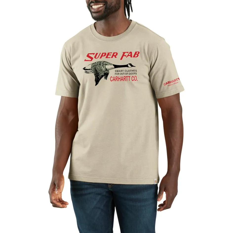 Carhartt Shirts, Polo's & Blouses*LFAB Graphic shirt heren oat milk