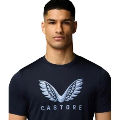 Castore Sportshirt*Adapt Short Graphic shirt heren midnight navy sky blue