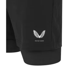 Castore Sportbroek*Flow 2-in-1 short heren black white