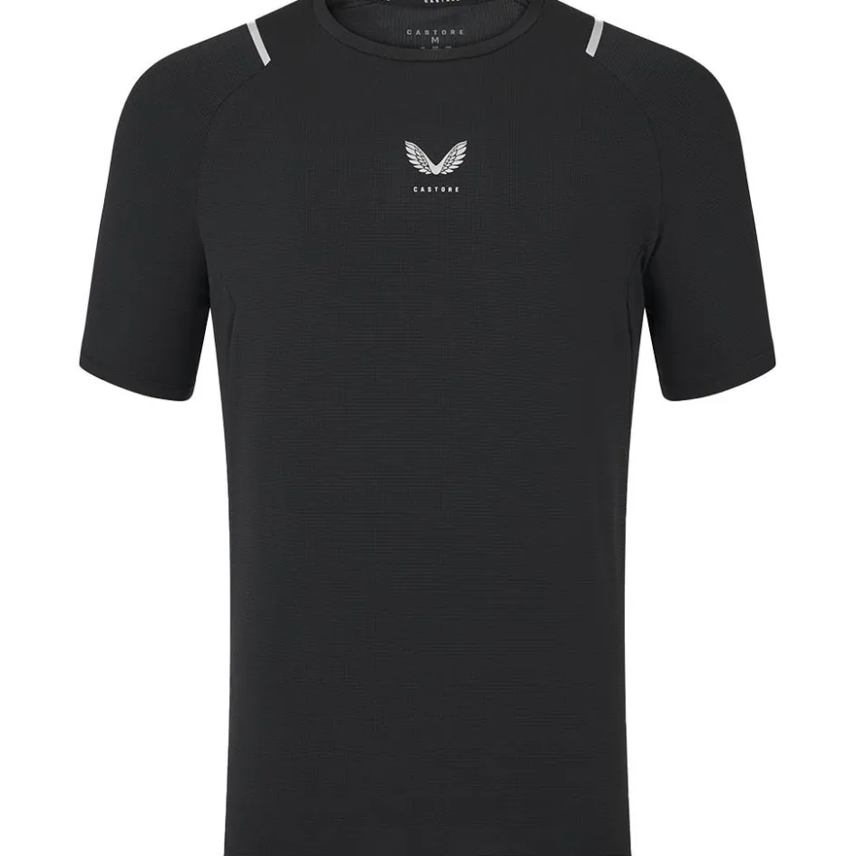 Castore Sportshirt*shirt heren black silver reflective