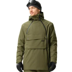 ColourWear Ski Jassen|Wintersport*Foil anorak winterjas heren dark olive