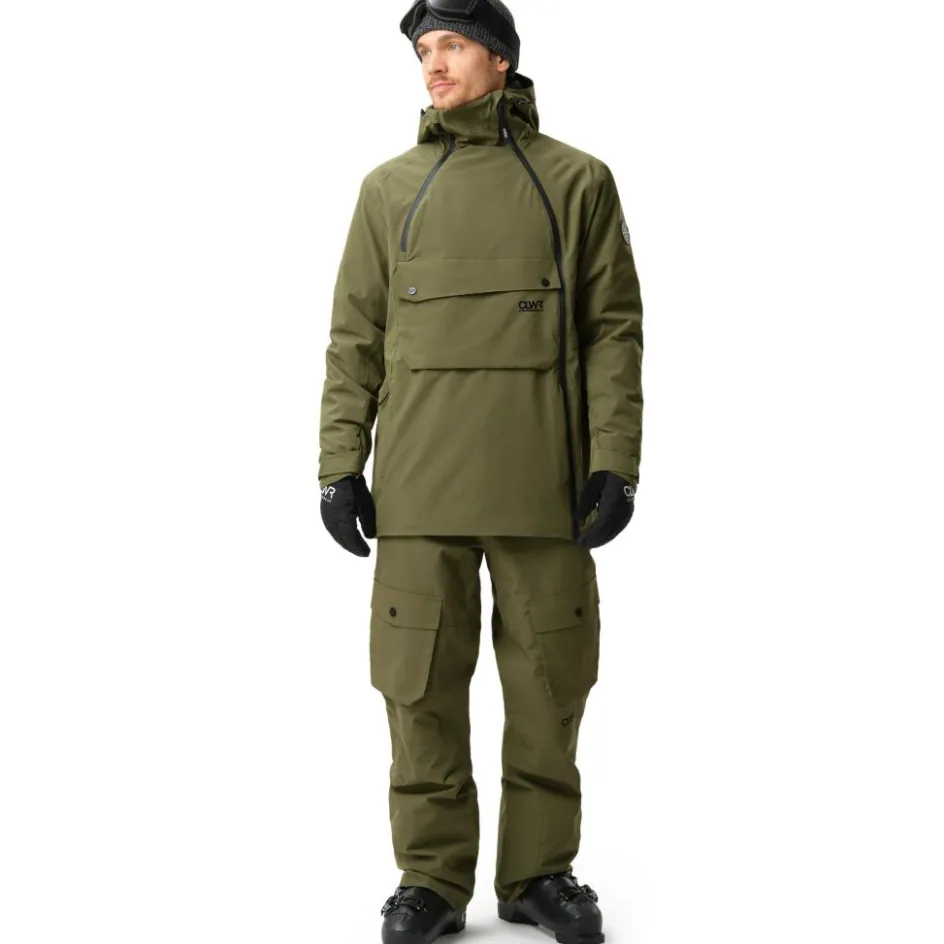 ColourWear Ski Jassen|Wintersport*Foil anorak winterjas heren dark olive