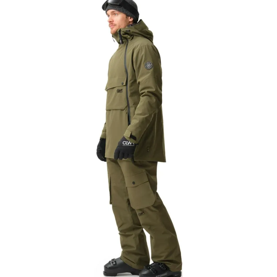 ColourWear Ski Jassen|Wintersport*Foil anorak winterjas heren dark olive