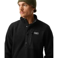 ColourWear Ski Truien|Wintersport*Snap Fleece Pile heren black