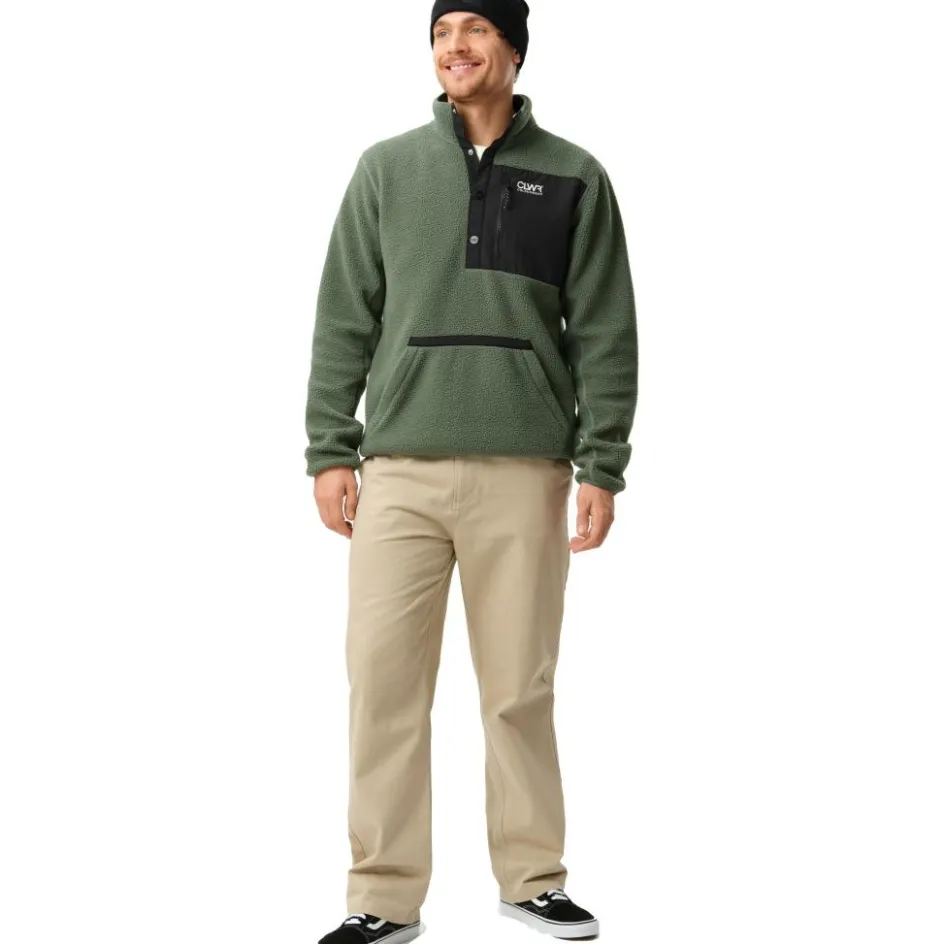 ColourWear Ski Truien|Wintersport*Snap Pile sweater heren dark sage