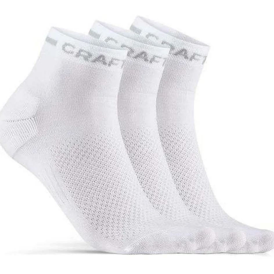 Craft Fietskleding*Core Dry Mid fietssokken white 3-pack
