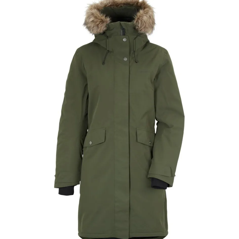 Didriksons Jassen*Erika Parka outdoor jack dames deep green