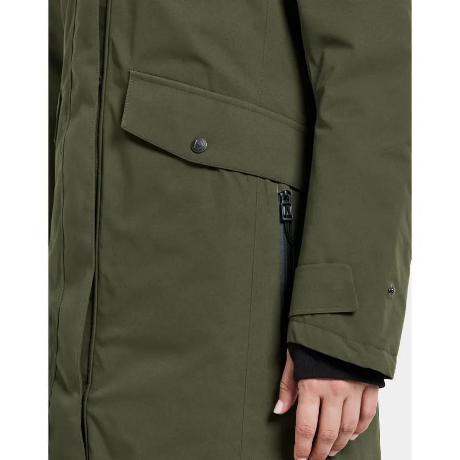Didriksons Jassen*Erika Parka outdoor jack dames deep green