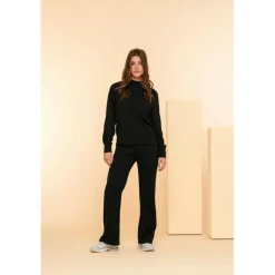 Geisha Truien & Vesten*42550-21 Solid Jacquard sweater dames black