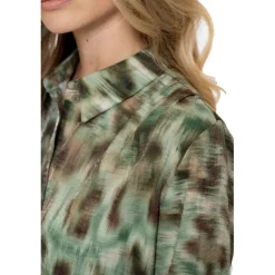 Geisha Shirts, Polo's & Blouses*blouse dames green brown