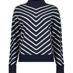 Geisha Truien & Vesten*sweater dames navy off white
