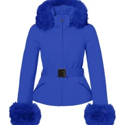 Goldbergh Ski Jassen|Wintersport*GISELLE FAUX softshell winterjas dames dazzling blue